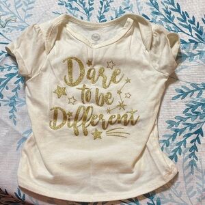 Wonder Nation Cream Tee with Gold Accents